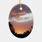 SONNENBLUME UND PINK SOMMERSONNE KERAMIK ORNAMENT (Hinten)