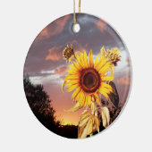 SONNENBLUME UND PINK SOMMERSONNE KERAMIKORNAMENT (Links)