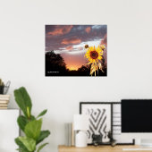 SONNENBLUME UND PINK SOMMERSONNE POSTER (Heimbüro)
