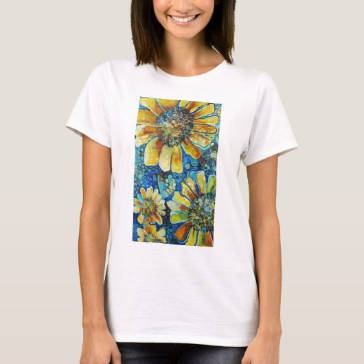 Sonnenblume- und Polk-ein-Punkt-T - Shirts (Vorderseite)