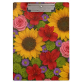 Sonnenblume und Rose Klemmbrett (Vorderseite)