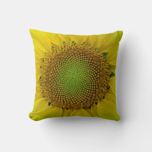 Sonnenblume und Samen, Spirale, Goldener Schnitt   Kissen