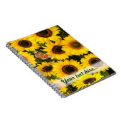 Sonnenblume und Schmetterling Notizblock (Rechte Seite)