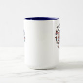 Sonnenblume und Schmetterling - USA-Flagge Tasse (Zentrum)