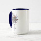 Sonnenblume und Schmetterling - USA-Flagge Tasse (Vorderseite Links)