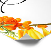 Sonnenblume und Sea Buckthorn Babydusche Willkomme Poster (Ecke)