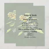 Sonnenblume und Spargel Einladung (Vorne/Hinten)