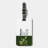 Sonnenblume und Spargel Gepäckanhänger (Vorderseite vertikal)