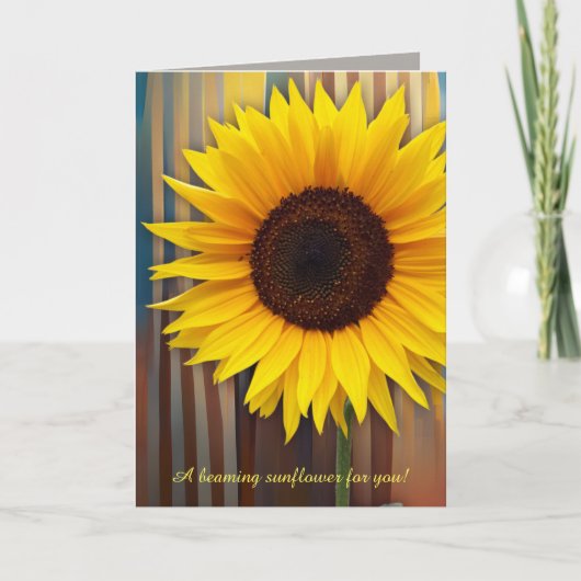 Sonnenblume und Text der Mutter Karte (Vorderseite)