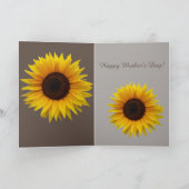Sonnenblume und Text der Mutter Karte (Innenseite)