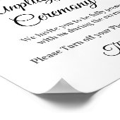 Sonnenblume Unplugged Zeremonie Hochzeit Weiß Gelb Poster (Ecke)