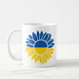 Sonnenblume unter ukrainischer Flagge Kaffeetasse
