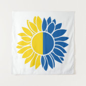 Sonnenblume unter ukrainischer Flagge Wandteppich (Vorderseite (Horizontal))