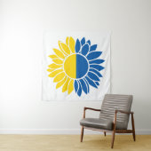 Sonnenblume unter ukrainischer Flagge Wandteppich (Beispiel (Horizontal))