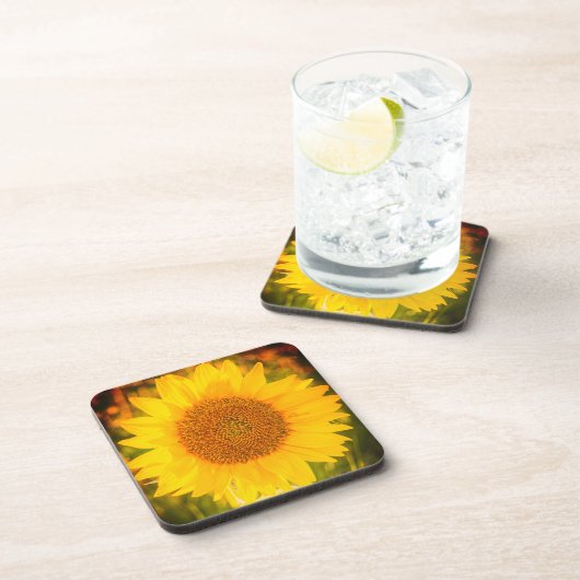 "Sonnenblume" Untersetzer aus hartem Kunststoff (Rechte Seite)