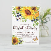 Sonnenblume V3 Brautparty Einladung (Stehend Vorderseite)