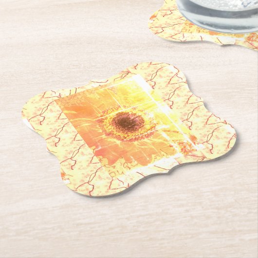 Sonnenblume Vendredi-2 Paper Untersetzer (angewinkelt)