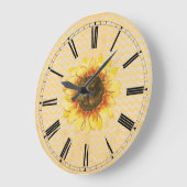 Sonnenblume verblasste Zickzack Wall-Uhr Große Wanduhr (Winkel)