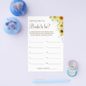 Sonnenblume Verrät wie alt sie war Spielkarte Flyer (Einzeln)