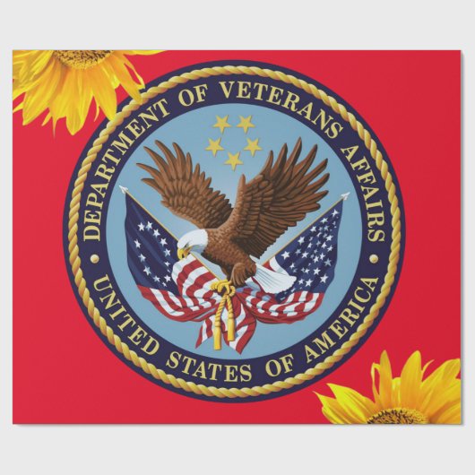 Sonnenblume Vertans Matte Wrapping Paper Geschenkpapier (Flach)