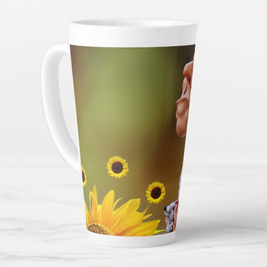 Sonnenblume Veterinär Latte Tasse (Linke Ecke)