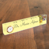 Sonnenblume Veterinary Desk Namensplakette (Seite)
