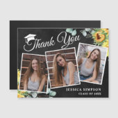 Sonnenblume Vielen Dank 3 FOTO Graduate Magnetic C Magnetkarte (Vorne/Hinten)