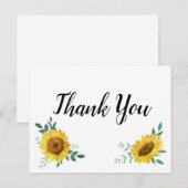 Sonnenblume Vielen Dank Anmerkungen Postkarte (Vorne/Hinten)