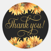 Sonnenblume Vielen Dank! Aufkleber (Vorderseite)