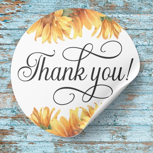 Sonnenblume Vielen Dank! Aufkleber