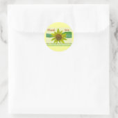 Sonnenblume Vielen Dank, Aufkleber (Tasche)