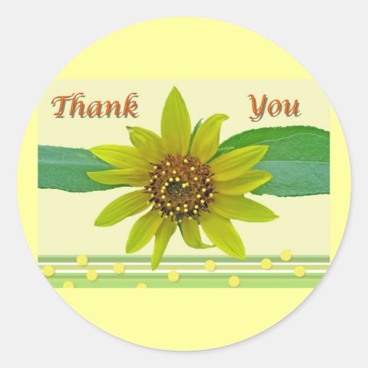 Sonnenblume Vielen Dank, Aufkleber (Vorderseite)