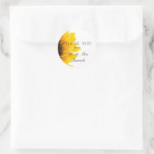 Sonnenblume Vielen Dank Gastgeschenk Hochzeit Aufk Runder Aufkleber (Tasche)