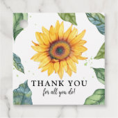 Sonnenblume Vielen Dank Geschenkanhänger (Vorderseite)