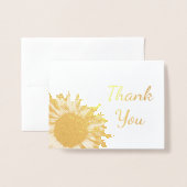 Sonnenblume Vielen Dank Hinweis Folienkarte (Vorderseite mit Umschlag)