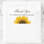 Sonnenblume Vielen Dank Rechteckiger Aufkleber (Tasche)