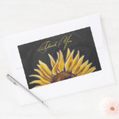 Sonnenblume Vielen Dank Rechteckiger Aufkleber (Umschlag)