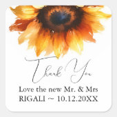 Sonnenblume Vielen Dank Stickers (Vorderseite)