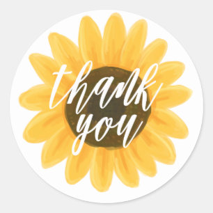 Sonnenblume Vielen Dank Stickers