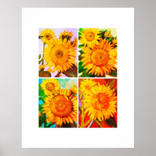 Sonnenblume-Viererkabel Poster