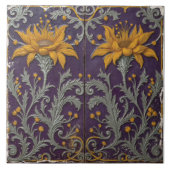 Sonnenblume Vignettes in Violet Fliese (Vorderseite)