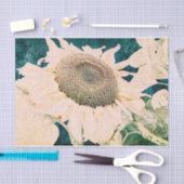 Sonnenblume Vintag Gelb Dunkelgrüne Decoute Seidenpapier (Handwerk)