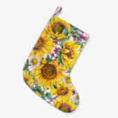 Sonnenblume Vintag: Gelbblüte im Sommer. Kleiner Weihnachtsstrumpf (Vorderansicht (hängend))