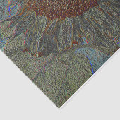 Sonnenblume Vintag Metallic Gold Blue Decoupage Seidenpapier (Ausschnitt)