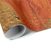 Sonnenblume Vintag Orange Gold Textur Decoupage Geschenkpapier (Rolleneckpunkt)