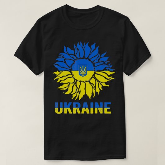 Sonnenblume Vintag Ukraine Flaggenstaat Ukrainisch T-Shirt (Design vorne)