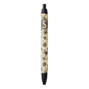 Sonnenblume Vintage Charm Sepia-Ton Stift
