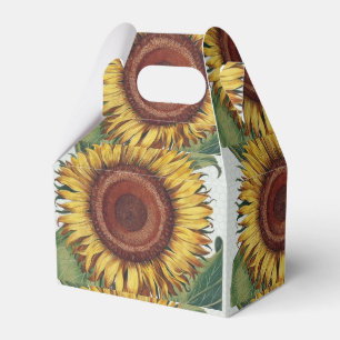 Sonnenblume Vintage Damast Blumenkunst Geschenkschachtel