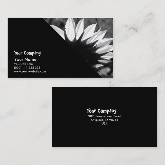 Sonnenblume Visitenkarte (Vorne/Hinten)