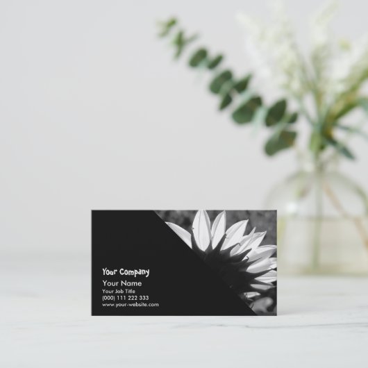Sonnenblume Visitenkarte (Stehend Vorderseite)